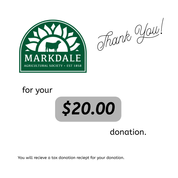 DONATION TO MARKDALE AGRICULTURAL SOCIETY