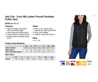 Durham Skating Club Puffer Zip Up Vest