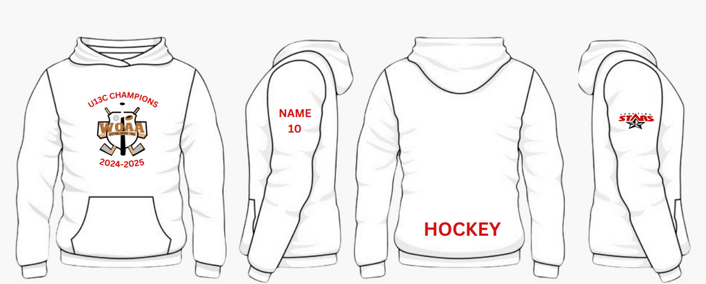 U13C WOAA Champions Shooting Stars Hoodies