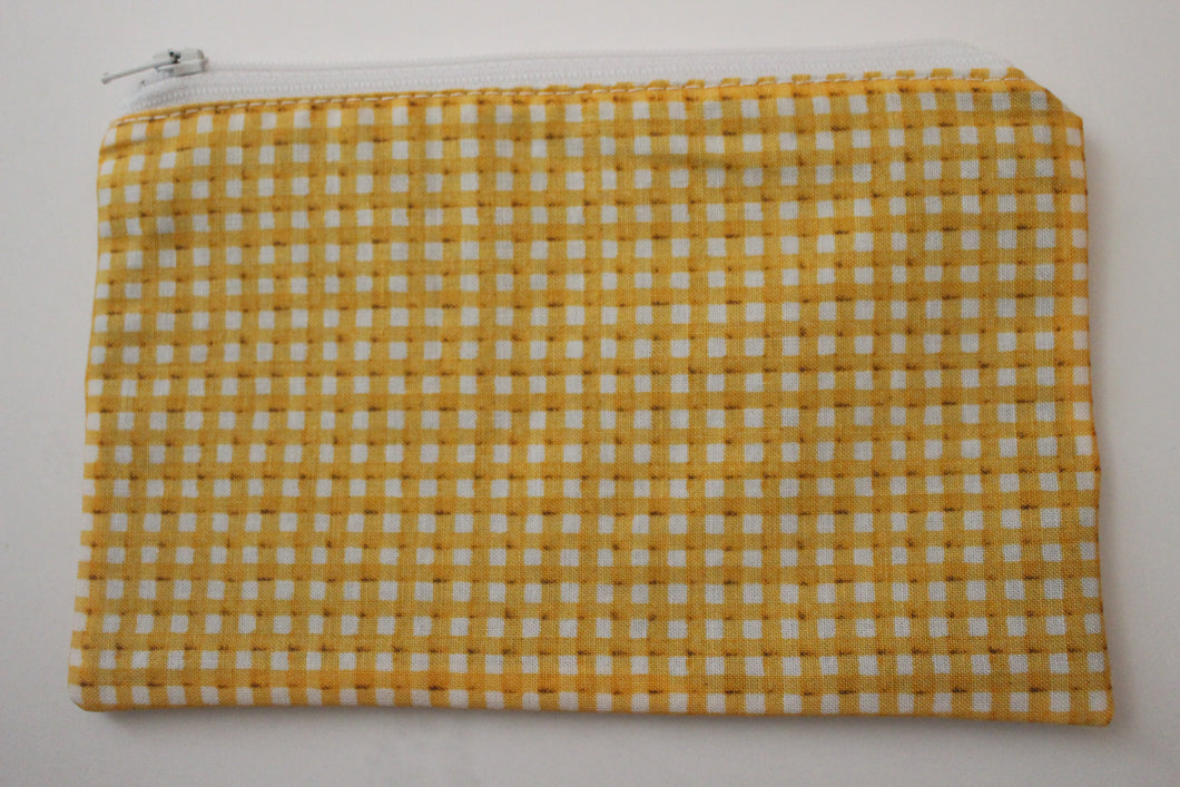 Yellow Plaid Pouch