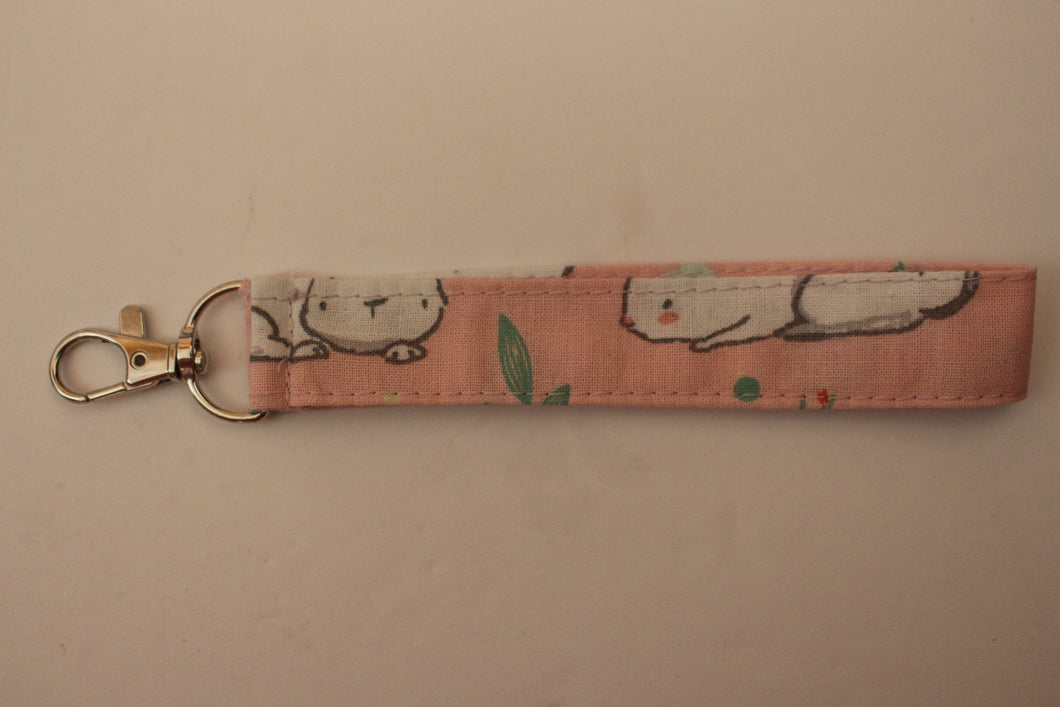 Pink Bunny Wristlet