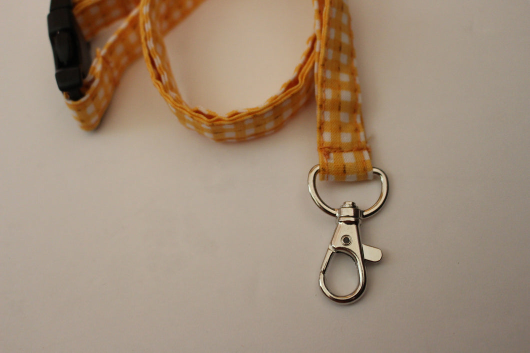 Yellow Plaid Lanyard