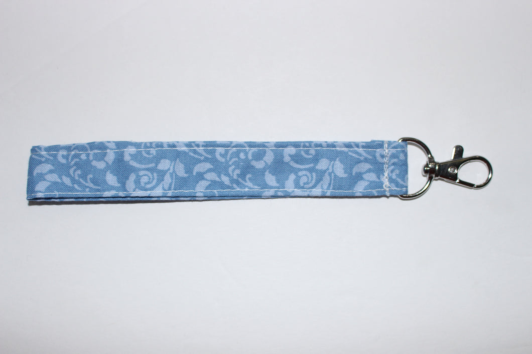 Blue Flowers Wristlet