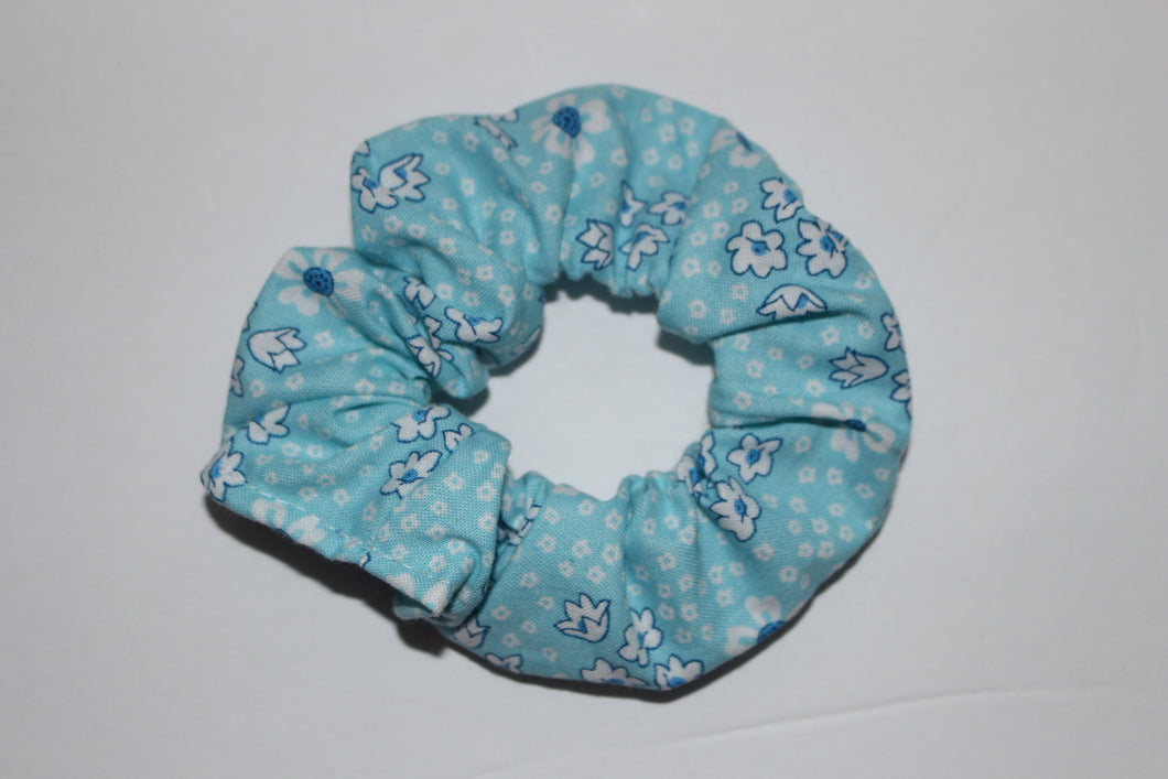 Blue Garden Scrunchie