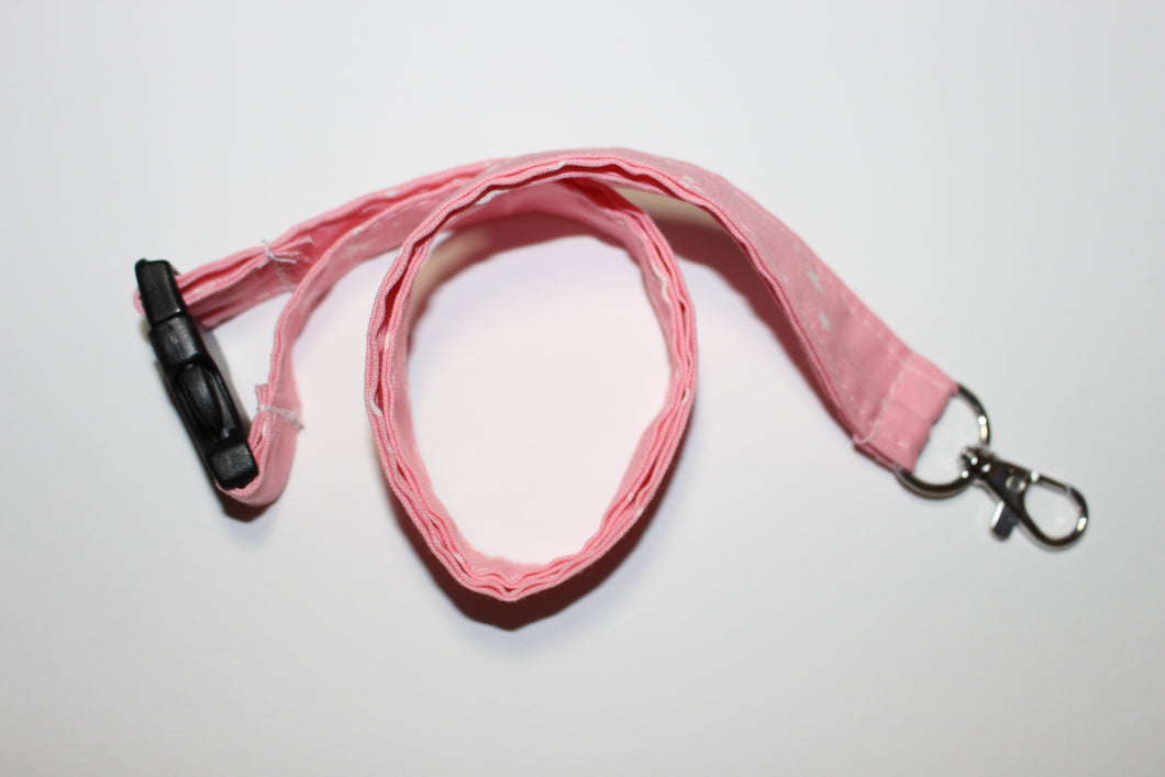 Pink Stars Lanyard