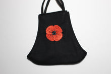 Load image into Gallery viewer, Black Remembrance Day Poppy Mask
