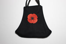 Load image into Gallery viewer, Black Remembrance Day Poppy Mask
