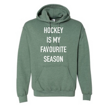 Load image into Gallery viewer, Hockey is my favourite season Hoodie
