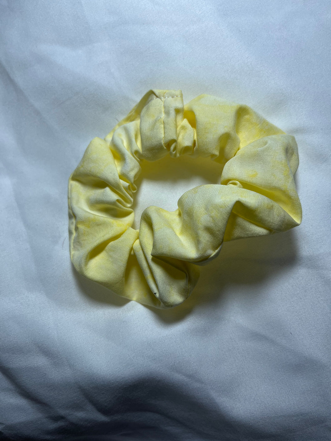 Yellow Tie Dye Scrunchie