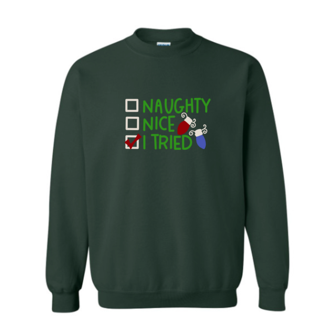 Naughty, nice, I tried Sweater