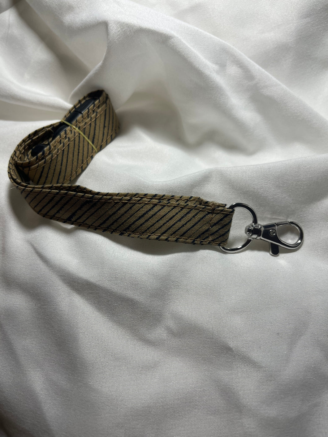 Tan Stripes Lanyard