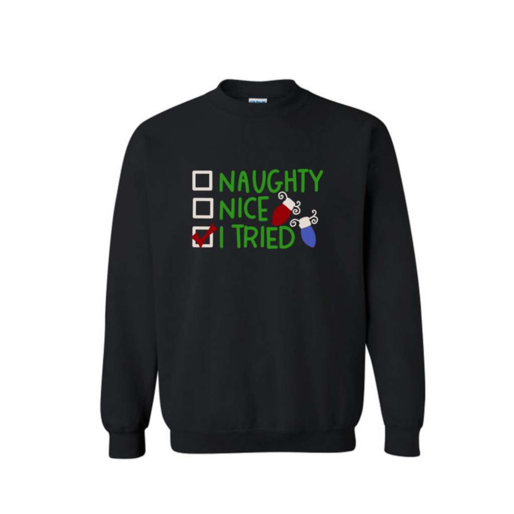 Naughty, nice, I tried Sweater