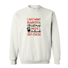 Load image into Gallery viewer, Watch movies and drink hot cocoa Sweater
