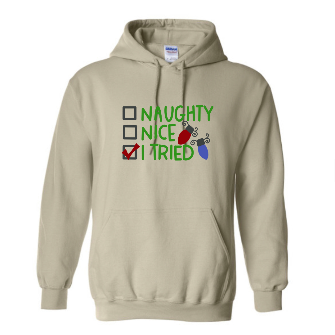 Naughty, nice, I tried Sweater