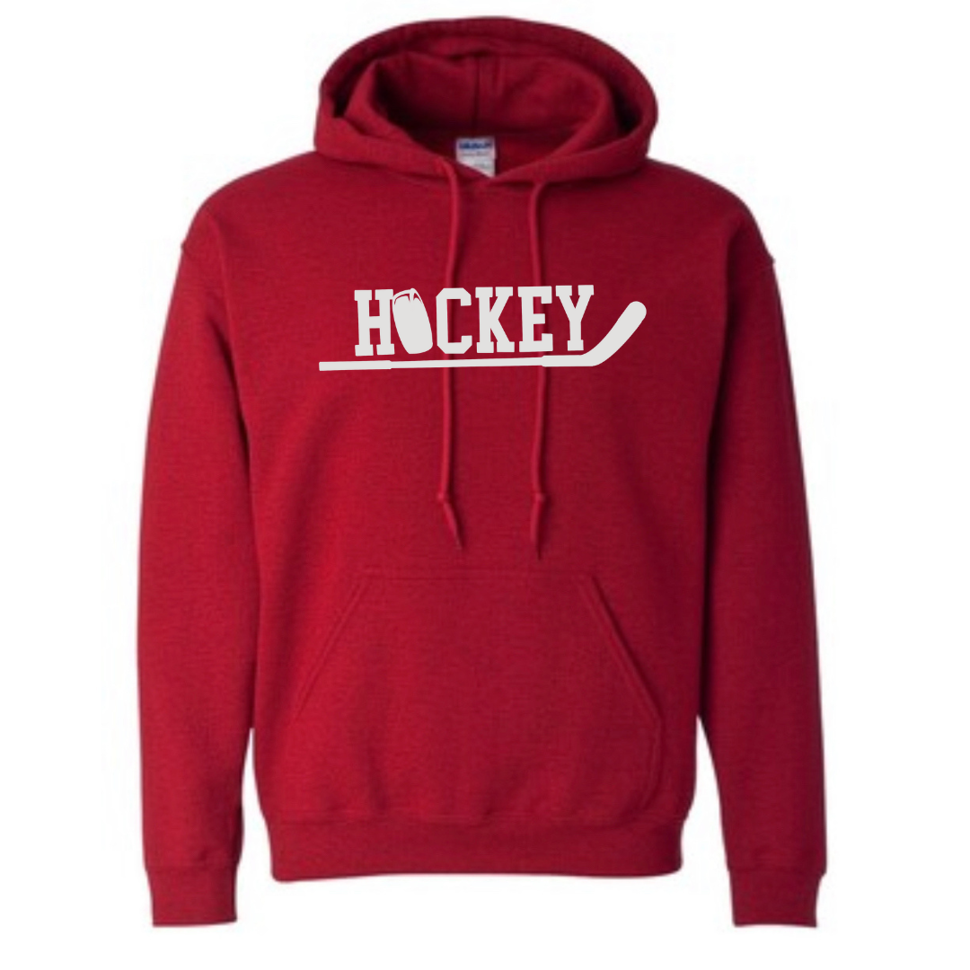 Hockey Stick and Puck Hoodie