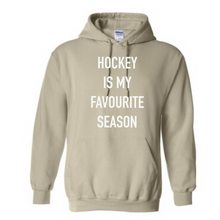 Load image into Gallery viewer, Hockey is my favourite season Hoodie
