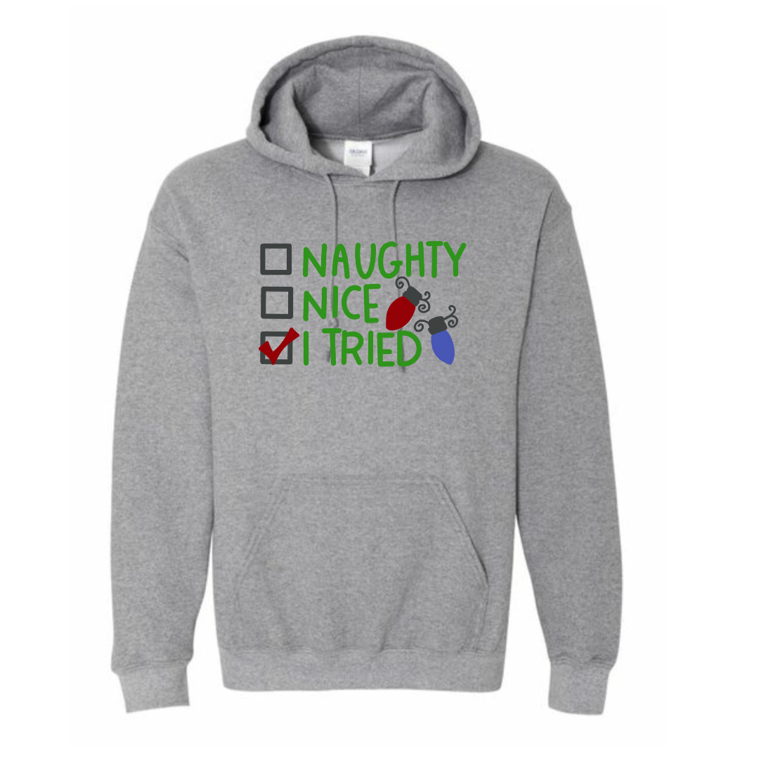 Naughty, nice, I tried Sweater