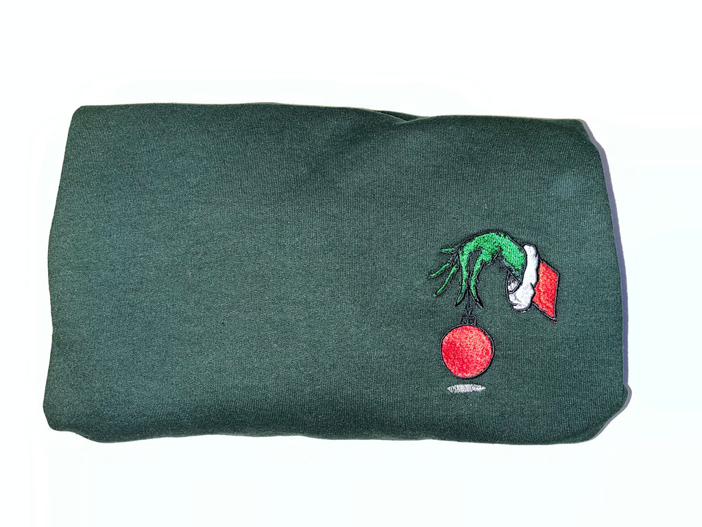 Grinch Hand Sweatshirt