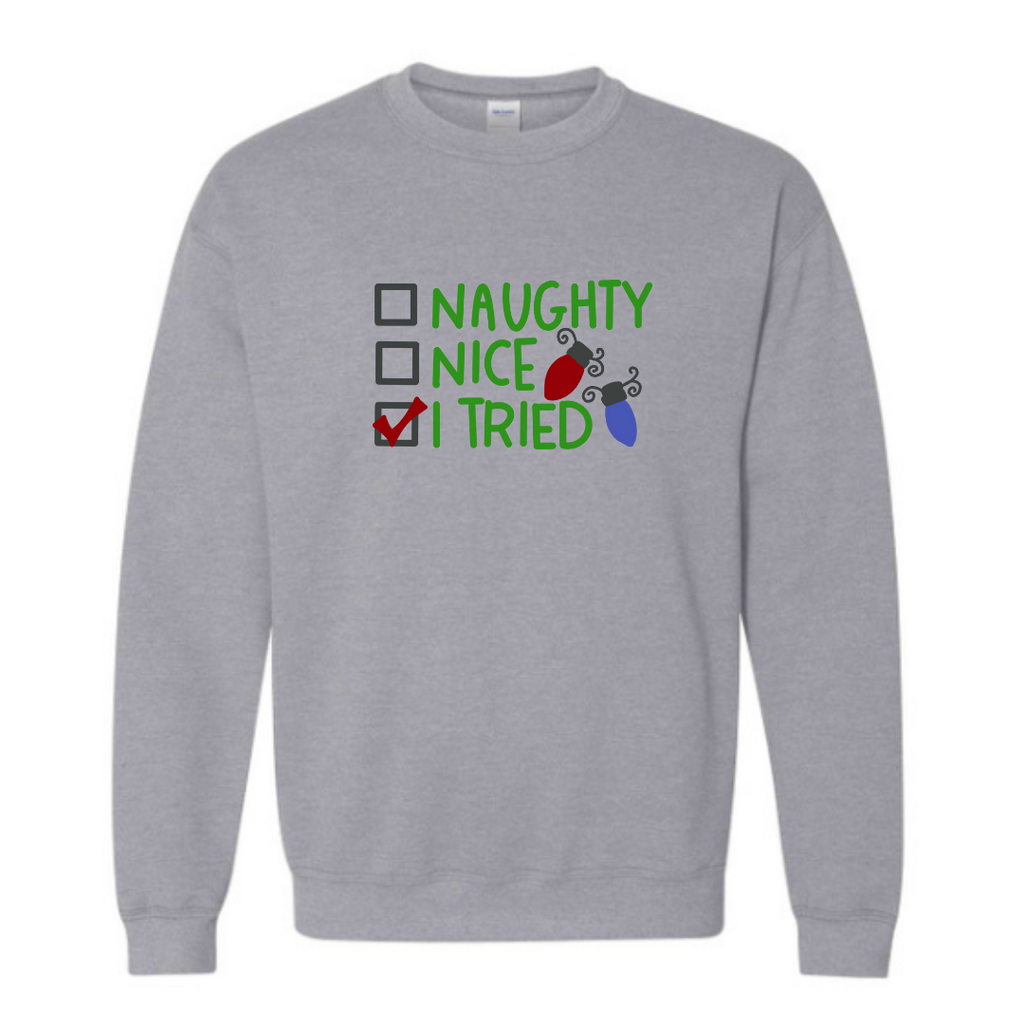 Naughty, nice, I tried Sweater