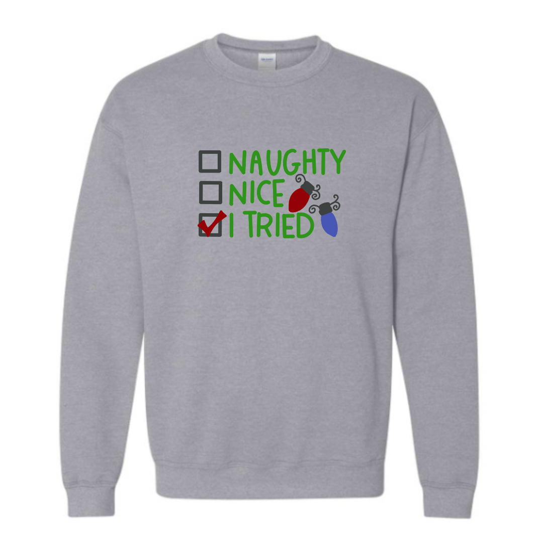 Naughty, nice, I tried Sweater