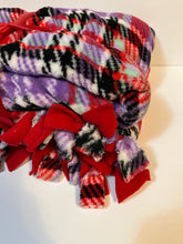 Load image into Gallery viewer, Red/Purple/Black Plaid Blanket
