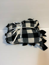 Load image into Gallery viewer, Black and White Plaid Blanket
