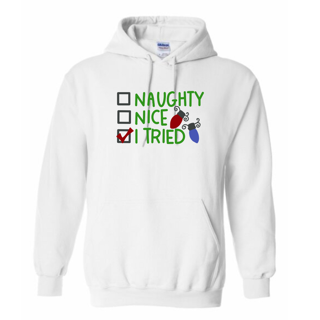 Naughty, nice, I tried Sweater