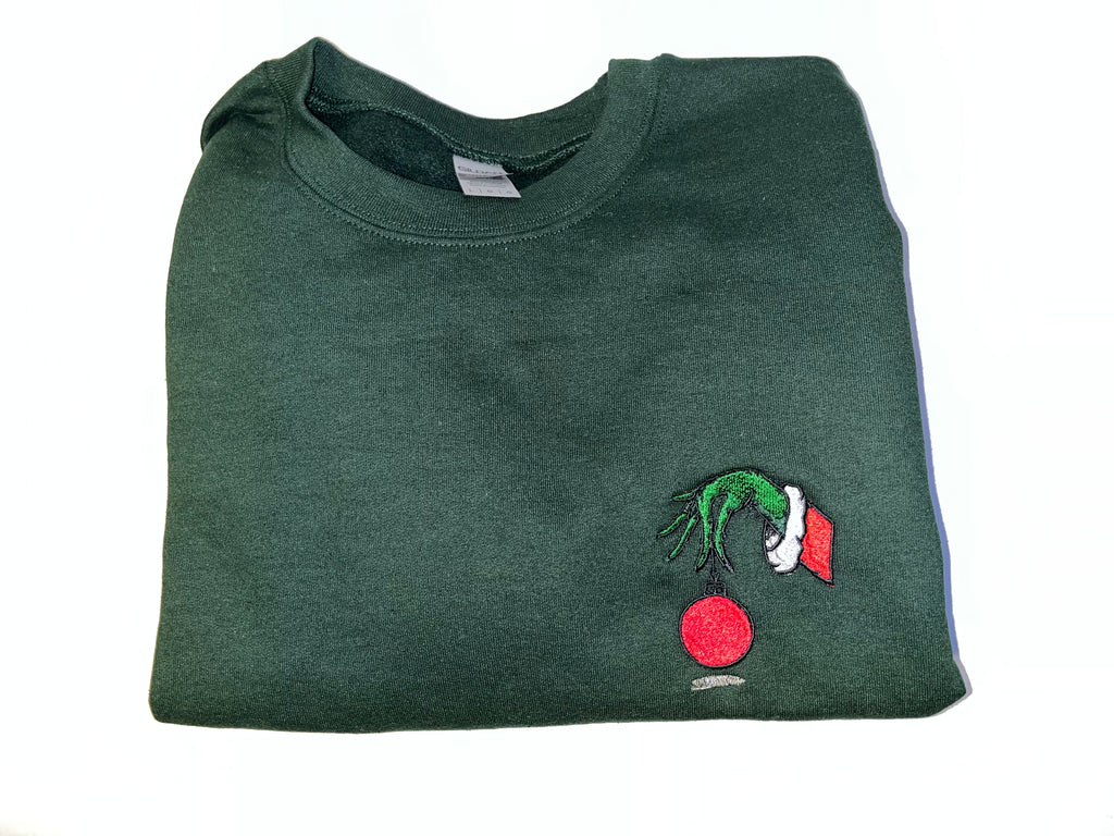 Grinch Hand Sweatshirt